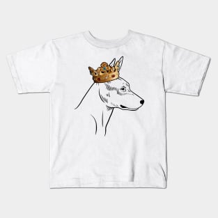 Rat Terrier Dog King Queen Wearing Crown Kids T-Shirt